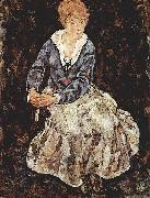 Egon Schiele Portrat der Edith Schiele, sitzend oil